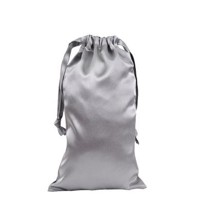 China Wholesale Customized Viable High Quality Gerine Logo Drawstring Multicolor Dust Storage Pouch Customized Silver Gray for sale