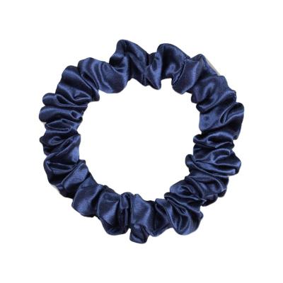 China ENGLAND STYLE New 22mm Silk Ponytail Holder Gerine Hair Scrunchies 2cm Skinny Scrunchies For Women Hair Tie for sale