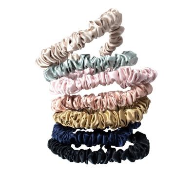 China Fashion Custom Pure Silk 100% Charmeuse Scrunchy Hair Scrunchies For Women Soft Hair Care for sale