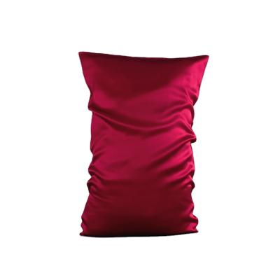 China Gerine 19mm Silk Backdrop Of Red Color 100% Non-Toxic Natural Pure Silk Satin Pillowcase For Wet Hair Skin for sale