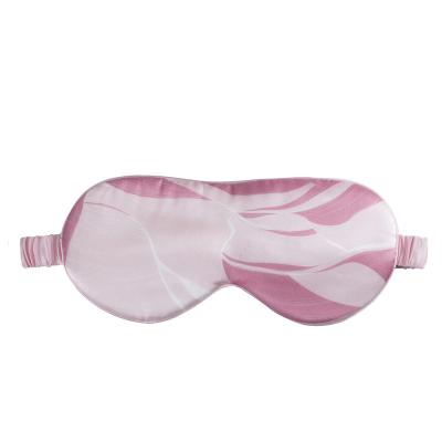 China Gerine 19mm Silk Painting Anti-wrinkle Digital 3d Eye Mask For Sleep Large Size Sleeping Pink Suitable For Women Eye Shade for sale