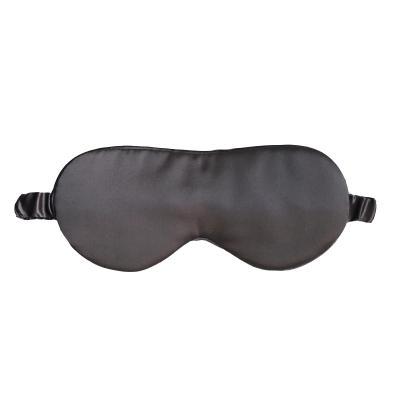 China Anti-Wrinkle Gerine 19mm Mulberry Silk Version 100% Pure Silk 3d Sleep Blackout Eye Mask Large Air Ventilated Iron Gray for sale