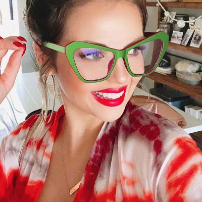 China For Blue Light Reading Glasses Anti Blocking Glasses Cat Eye Glasses Frames Fashion Glasses Frames For Women for sale