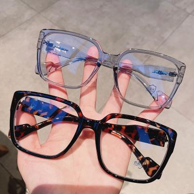 China Other Clear Glasses Women's Eyesight Big Green Glasses Eyesight Vintage Anti-blue Light Light Computer Clear Glasses for sale