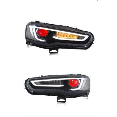 China Suitable for Lancer wing god wing god headlight assembly modification flame flashing daily headlight modification led lens Lancer Stufenheck for sale