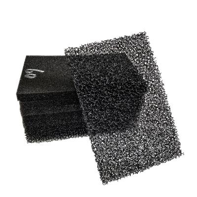 China 15-60PPI Black Color Polyester Fire Retardant Air Filter Cotton for sale