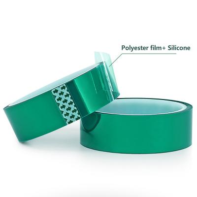 China 0.08mm PET Polyester Film Green Circuit Board Heat Resistant Metal Tape for sale