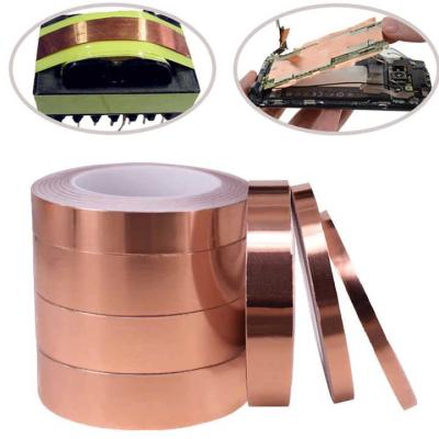 China Double Sided Conductive High Adhesion Copper Shielding Tape for sale