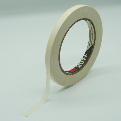 China 3M 201+/200 Textured Paper Tape White Heat Resistant 93℃ Car Spray Painting Tape for sale