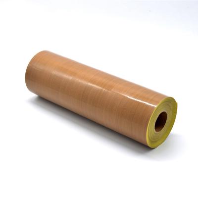 China TEFLON tape PTFE fiberglass cloth high temperature of 260℃，with release paper for sale