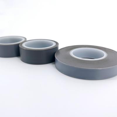 China Heat Insulation Tape Gray 0.13mm Thick PTFE Coated Adhesive Film Tape for sale