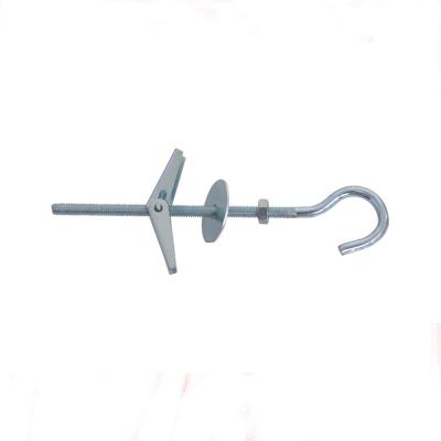 China Quickly installs M4*100 spring toggle bolt with open ring hook and clip in bright galvanized to secure to empty masonry ceiling for sale