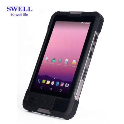 China 2d fingerprint waterproof front recognition reader nfc lte 4g scanner build in 8 inch tablet industrial rugged android PC for sale