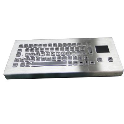 China MKB-65-TP-MDT Industrial Hard Environment Stainless Steel Desktop Keyboard with Touchpad for sale