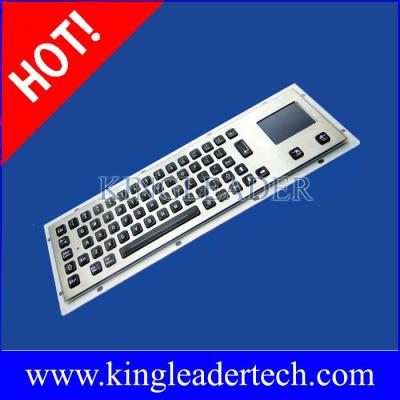 China Metal Keyboard Illuminated PC Keyboard Integrated Touchpad , Panel Mount IP65 Keyboard for sale