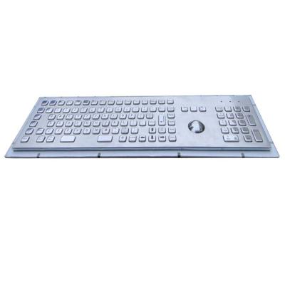 China Industrial Multimedia Kiosk or Industrial Rugged Application IP65 Metal Kiosk Industrial Keyboard with Trackball, Function Keys and Number Keypad for sale