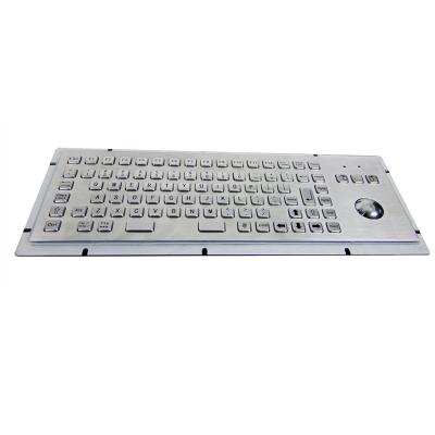 China Touch Screen Kiosk or Industrial Application Stainless Steel Industrial Keyboard with Integrated Mouse Trackball for sale