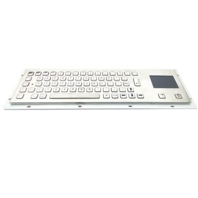 China Touch Screen Kiosk or Industrial Application Waterproof Panel Mount Metal Keyboard with Mouse Pad Touchpad for sale