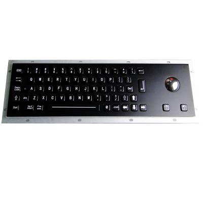 China Compact Touch Screen Kiosk Black Metal Special Keyboard With Trackball for sale