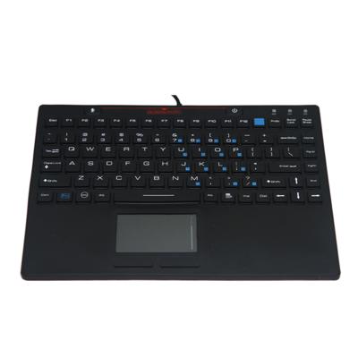 China IP68 Fully Washable Rubber Membrane Silicone Keyboard With Touchpad for sale