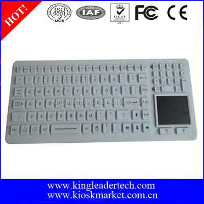 China 103 Key Slim Full-Sealed Flat Silicone Keyboard With IP68 Backlight for sale