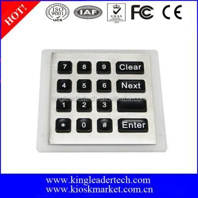 China Access Control System Rear Panel Mount Metal Keypad With USB Or 11PIN Connector for sale