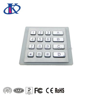 China Access Control System LED Backlit Keypad With Matrix 4x4 Led Backlit Keypads for sale