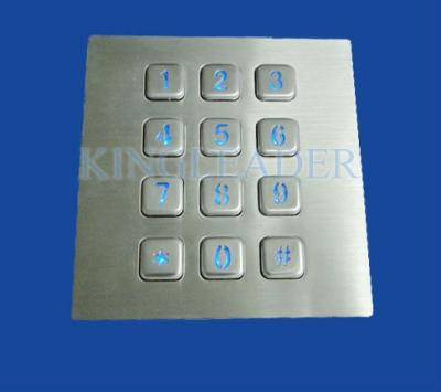 China Illuminated Industrial Atmosphere 12 Keys Backlight Keypad for sale