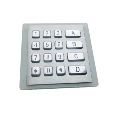 China Backlit mechanical metal keypad IP65 with 4*4 Matrix and optional interface for sale