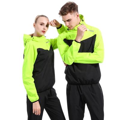 China Yisun Sauna Running Suit Men's Sportswear Suit Weight Loss Hoody Gym Sweat Suit Workout Fitness Tracksuit for sale