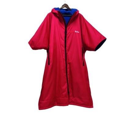 China Viable Quick Drying Surf Poncho Wetsuit Adult Short Sleeve Changing Long Dress Waterproof Surfing Robe for sale