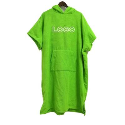 China Long Hooded Microfiber Towel Robe Pool Poncho Wetsuit Changing Towel Viable Beach Towel Robe for sale