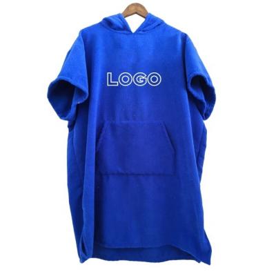 China Viable Outdoor Hooded Towel Surf Poncho Swimming Custom Beach Surf Adult Changing Beach Towel Long Robe for sale