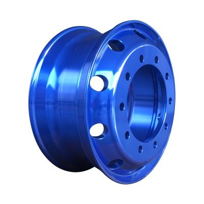 China Truck Bus Trailer 22.5X8.25 Truck Wheels For Alloy Truck Wheels Rims Tubeless Aluminum Rims Wheels 22.5X9.0 Blue for sale