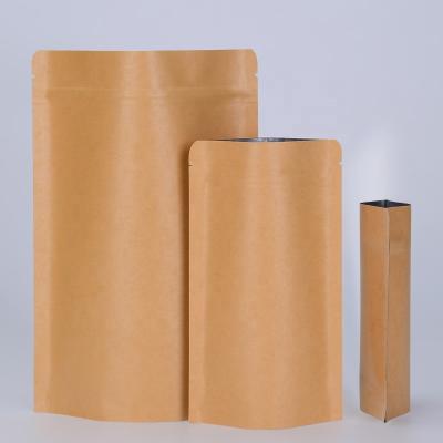 China Recycled Materials Food Stand Up Pouch Aluminum Foil Kraft Paper Bag for sale