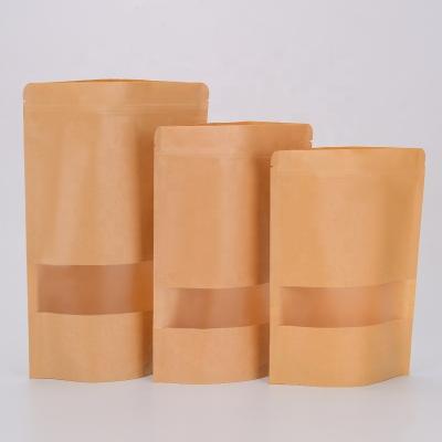 China Recycled Materials Coffee Food Packaging Kraft Paper Horizontal Self Seal Bag for sale