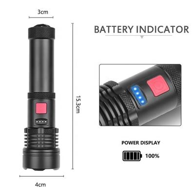 China 20000MAH High Power Outdoor Camping Hiking Torch Flashlights Flashlight Powerful Led Tactical Military Military for sale