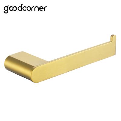 China Modern SUS304 Stainless Steel Brushed Gold Bathroom Accessories Tissue Holder for sale