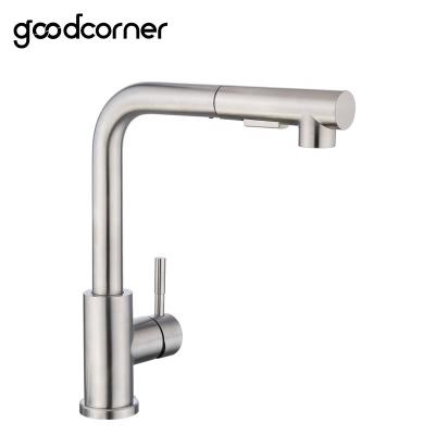 China Pull Out Spray 304 Stainless Steel Pull Out Kitchen Faucet Sink Mixer Tap for sale