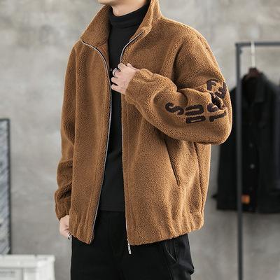 China 2021 New Stand Coat 2021 Cashmere Waterproof Mens Winter Collar Jacket Warm Fleece Coat for sale