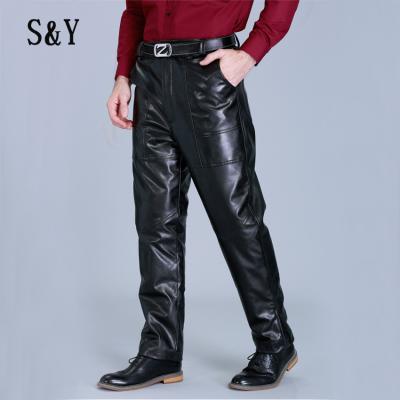 China Viable pants for mens pants leather mens leather pants 2021 shiny leather pants for sale