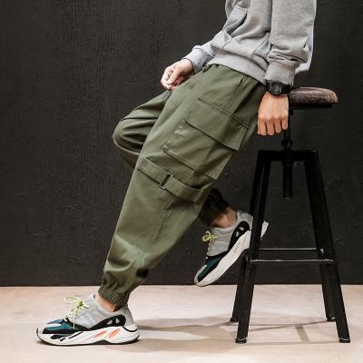 China Breathable Armygreen Cargo Pants Mens Streetwear Custom With Pockets for sale