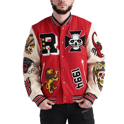 China Breathable Custom Premium Quality Fleece Baseball Letterman Varsity Bomber Varsity Jacket for sale