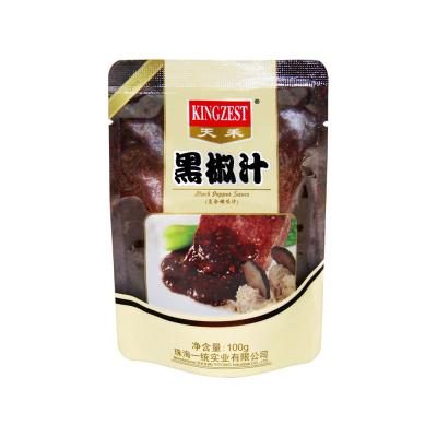 China 100g High Quality Spicy Food Seasoning Flavor Bagged Black Pepper Sauce for sale