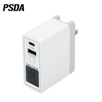 China Mobile Phone Charger PSDA 63W Palladium USB C Charger QC 3.0 Cell Phone 2 QC3.0 Left Fast Charging Wall Adapter For iPad Huawei Xiaomi Samsung AirPods iPhone 12 11 for sale