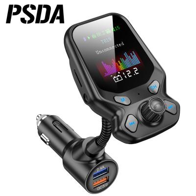 China 0.5-2M PSDA Wireless Car Kit Handsfree Wireless FM Transmitter TF USB Flash Music Play with AUX Audio Receiver. QC3.0 fast charger for sale