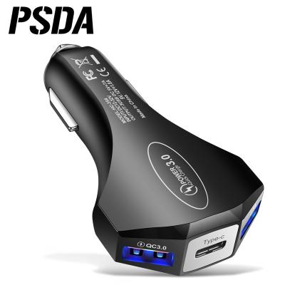 China Type-C Quick Charging Auto Car Charger QC3.0 USB Car Charger PSDA USB Mobile Phone Charger Socket Power Plug Adapter Phone Charger for sale