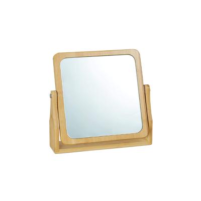 China Factory custom handcrafted wood shape logo cosmetic makeup mirror frame design for sale