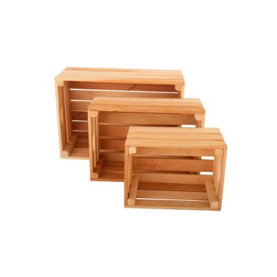 China China Custom Natural Handmade Decorative Wooden Box Gift Wooden Crates for sale