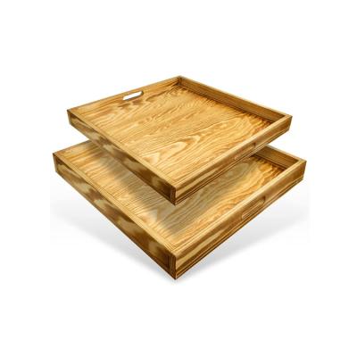 China High Quality Eco - Friendly Custom Cheap Wooden Restaurant Food Serving Trays for sale